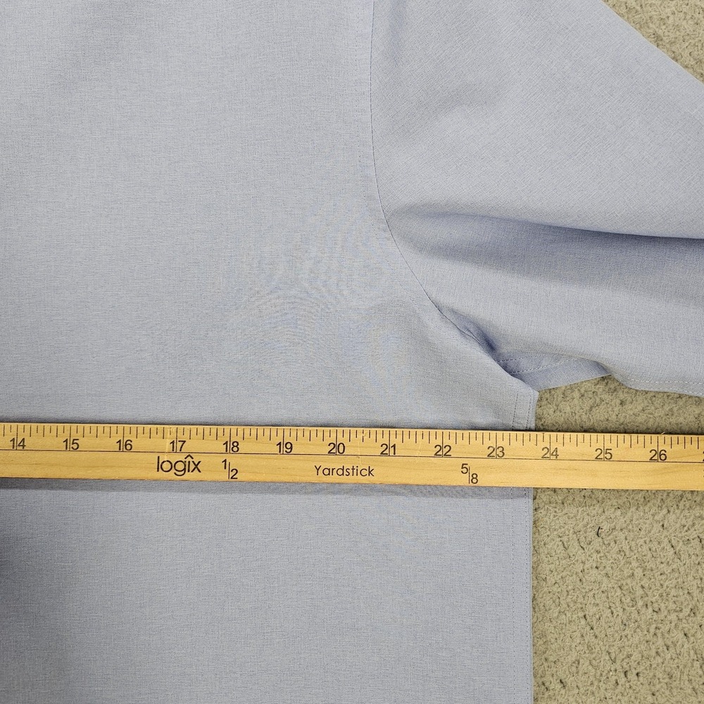 Mack Weldon Shirt Mens XL Blue SeaWool Blend Long Sleeve Woven Button Up Casual - Picture 7 of 9